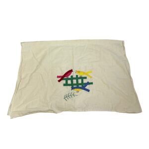 Handmade Pieced Quilted Birds Oversize Dish Towel Small Cottage Core Table Cloth